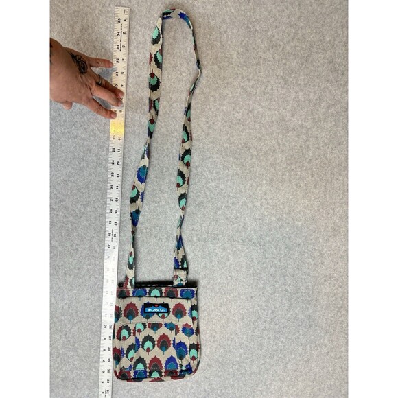 Kavu Keeper Limited Edition Peacock Pattern Crossbody Shoulder Bag Purse - Picture 15 of 16